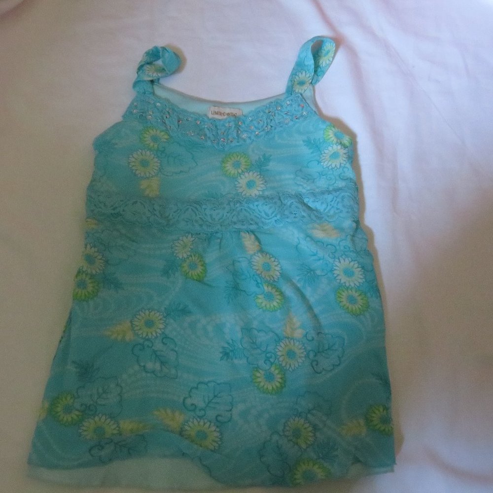 Limited Too Blue Floral Top